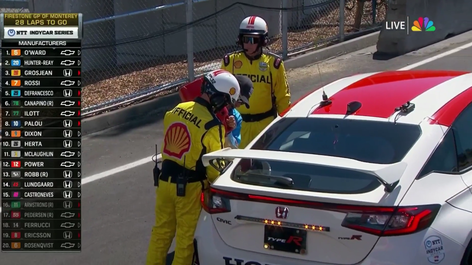 indycar civic type r pace car refuel