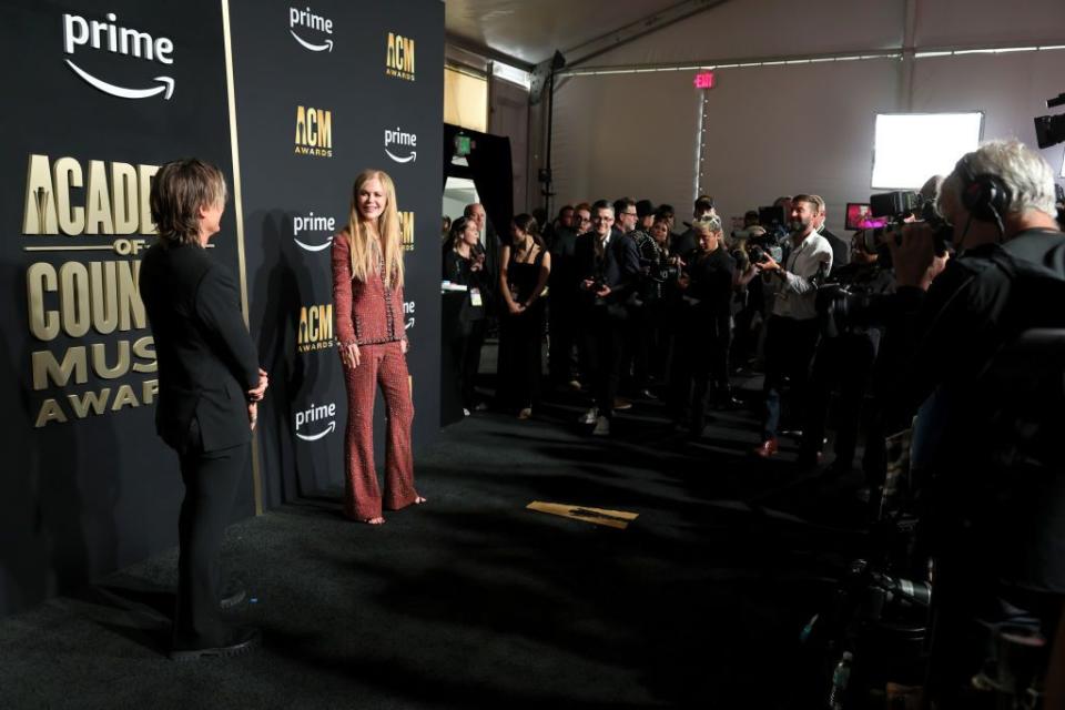 frisco, texas may 11 l r keith urban and nicole kidman attend the 58th academy of country music awards at the ford center at the star on may 11, 2023 in frisco, texas photo by theo wargowireimage