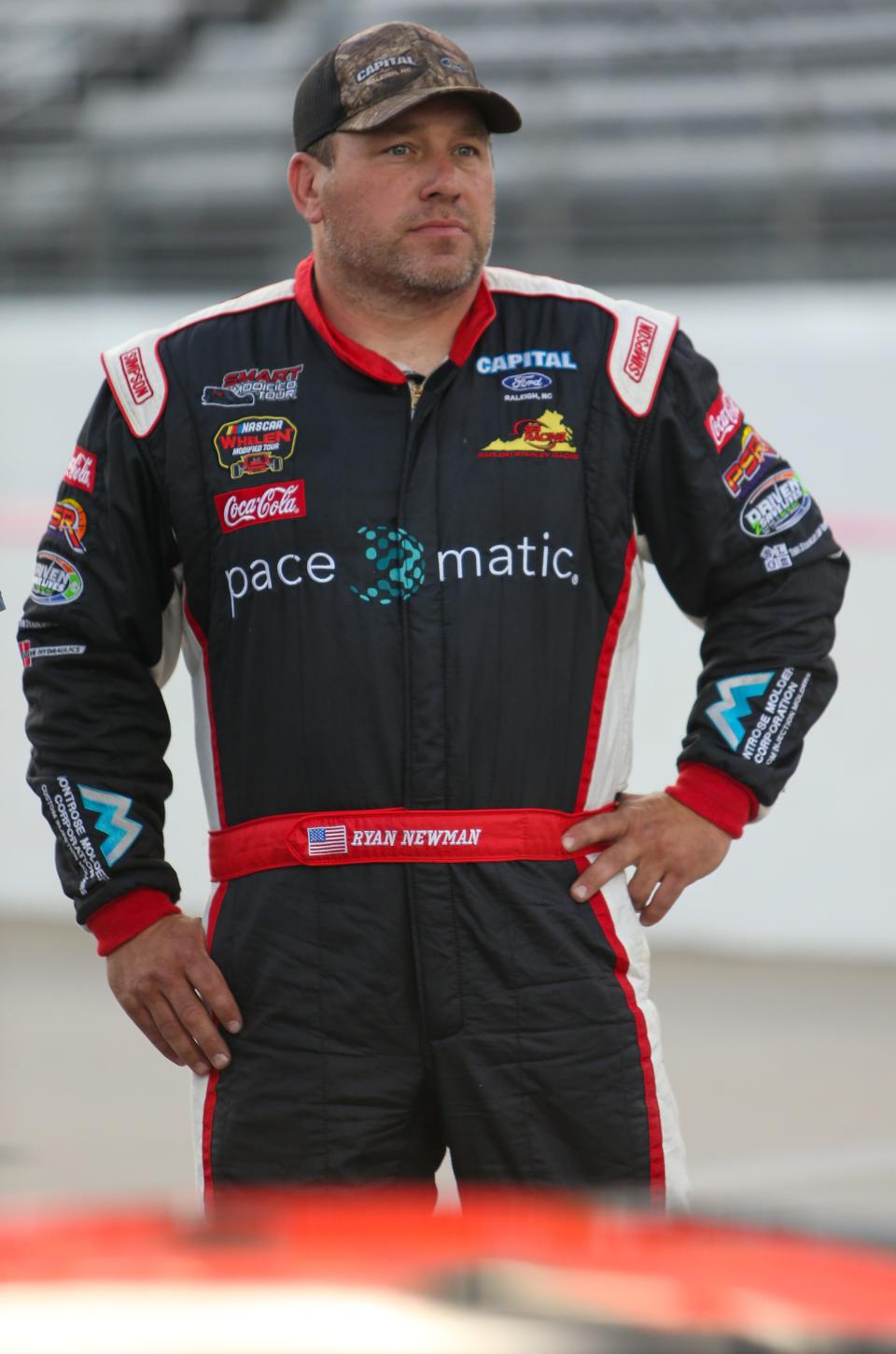 Ryan Newman, driver of the No. 39 Pace-O-Matic Modified, during the Virginia is for Racing Lovers 200 at Martinsville Speedway on Oct. 26, 2023. (Adam Fenwick/NASCAR)