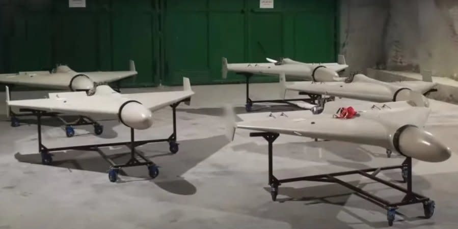 Iranian-made Shahed-136 kamikaze drones (illustrative photo)
