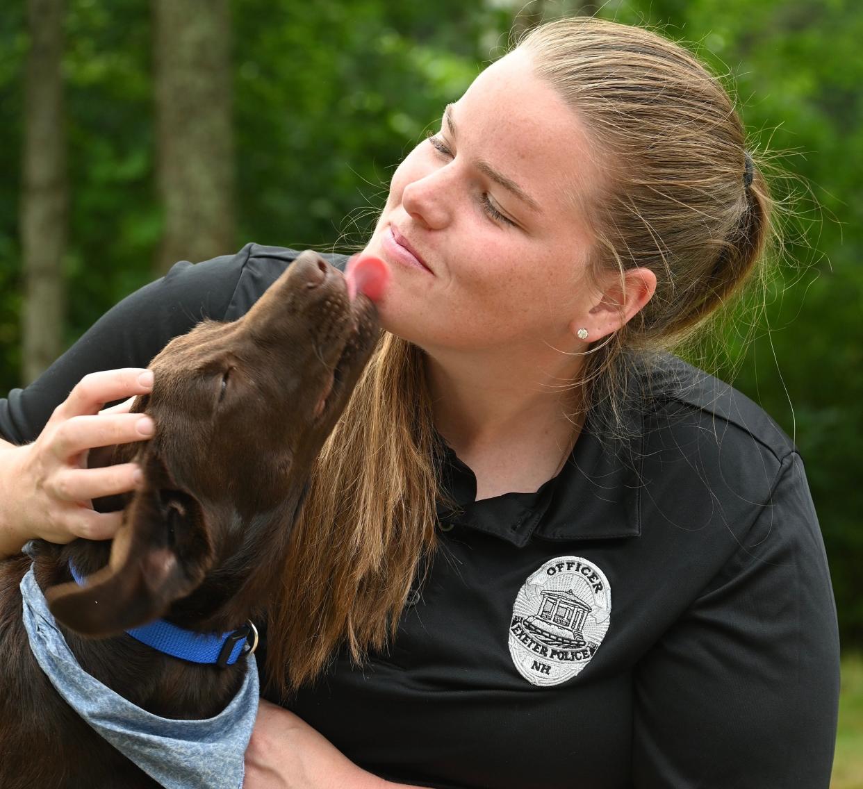 The Exeter Police Department recently added a comfort dog to its ranks. Exeter police Detective Bailey Teixeira has already begun training with the four-legged recruit.