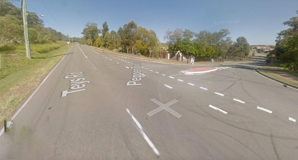 Google map view of intersection of Teys Road and Pepper Tree Drive