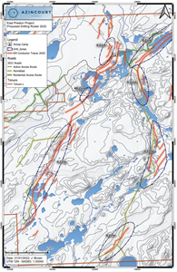 Figure 2: 2022 Drill Target areas at the East Preston Uranium Project