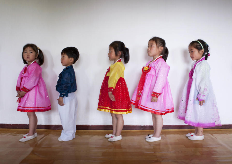 Primary School students in North Korea on May 16, 2009.