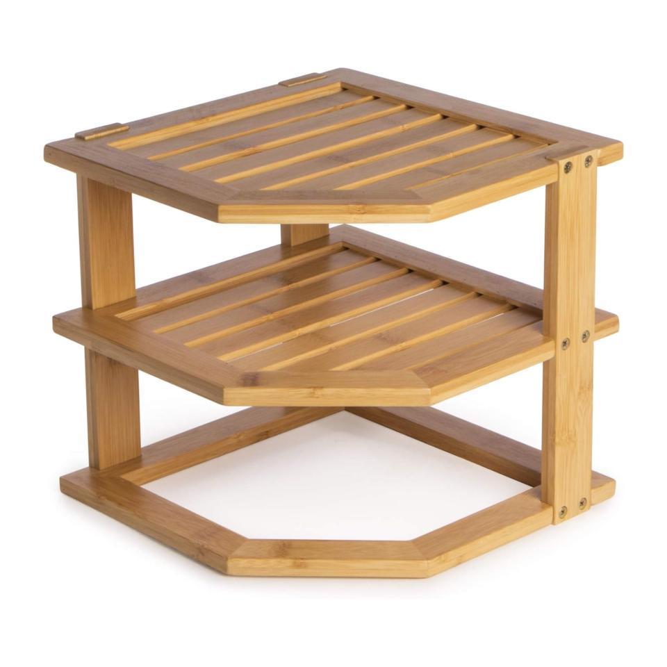 Bamboo 3 Tier Corner Shelf