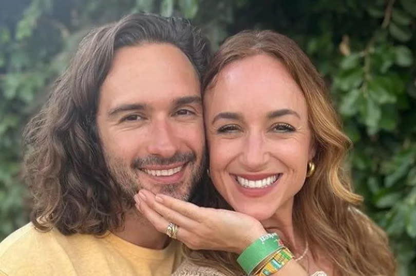 Joe Wicks posed with wife Rosie