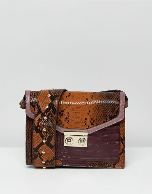 Snake Mix Cross Body Bag