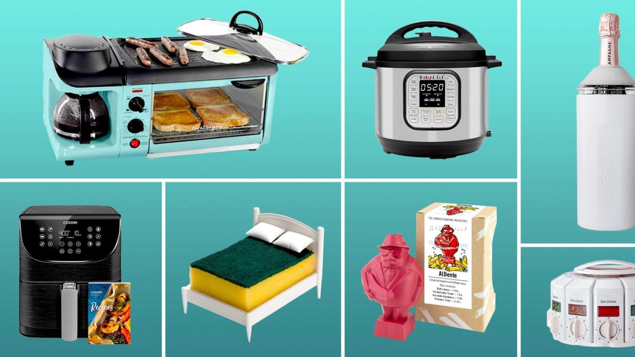 best valentines day gifts for men including instapots, air fyers, sponge beds, spice carousel, al dente pasta singer