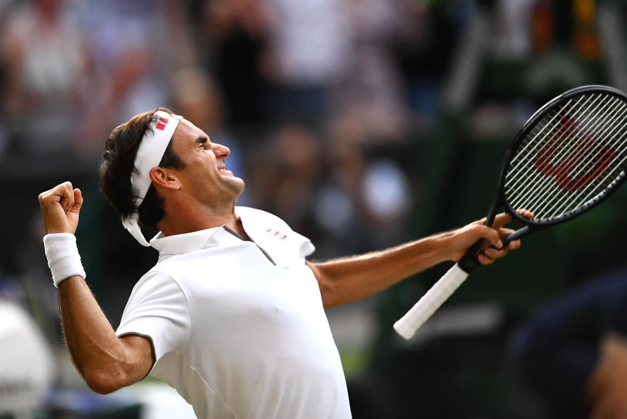 Roger Federer will face Novak Djokovic seeking his ninth Wimbledon title. (Reuters)