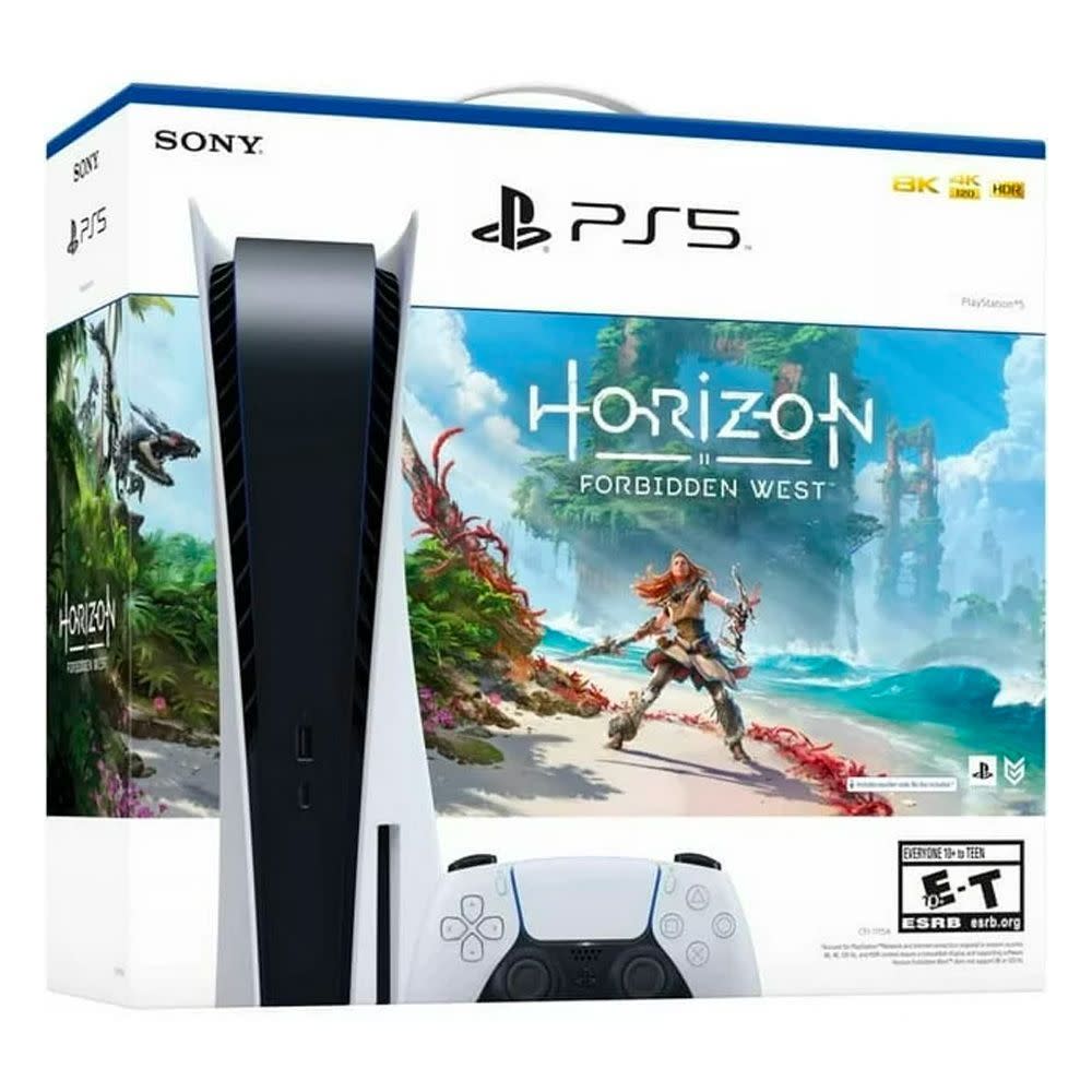 <p><a href="https://go.redirectingat.com?id=74968X1596630&url=https%3A%2F%2Fwww.walmart.com%2Fip%2FSony-PlayStation-5-Console-Disc-Edition-Horizon-Forbidden-West-Bundle-PlayStation-5-System%2F1560482109&sref=https%3A%2F%2F" rel="nofollow noopener" target="_blank" data-ylk="slk:Shop Now;elm:context_link;itc:0;sec:content-canvas" class="link rapid-noclick-resp">Shop Now</a></p><p>PlayStation 5 Console - Disc Edition - Horizon Forbidden West Bundle [PlayStation 5 System]</p><p>walmart.com</p><p>$598.98</p>