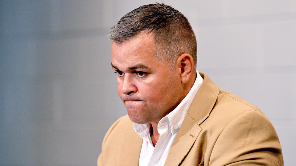 Pictured here, Broncos coach Anthony Seibold.