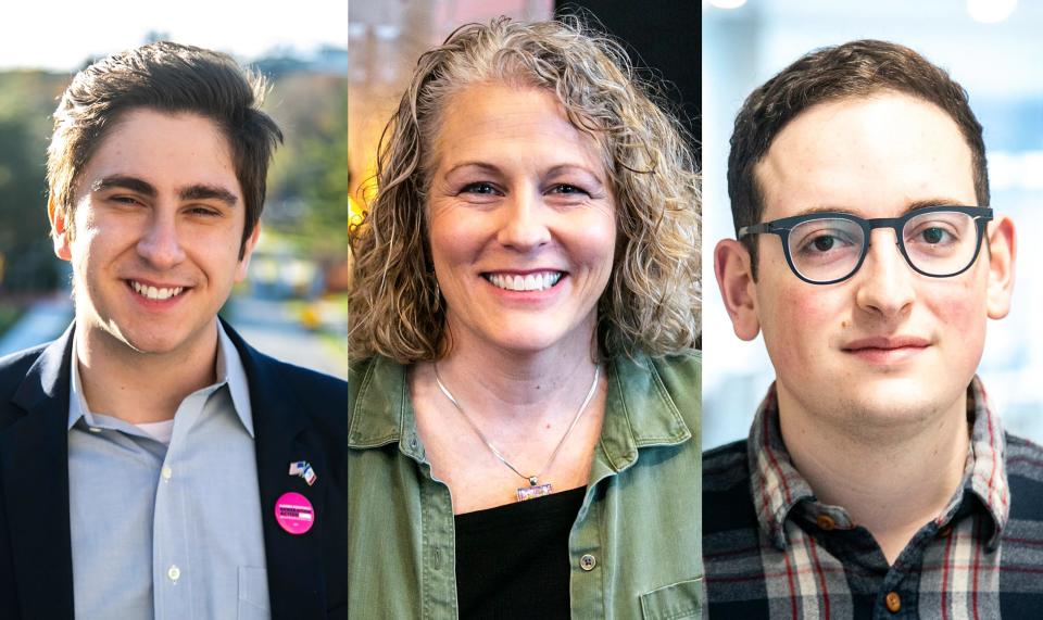 Iowa House District 90 candidates from left, Andrew Dunn, Christy Wolfe and Adam Zabner.