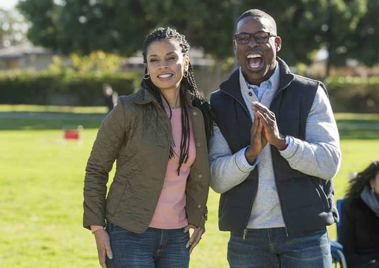 Susan Kelechi Watson and Sterling K. Brown (Credit: Ron Batzdorff/NBC)