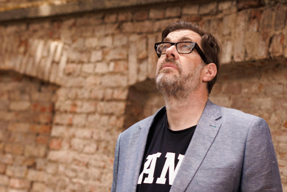 28 June 2022, Berlin: Richard Osman, English author, television presenter and producer, at a get-together for the launch of his book 