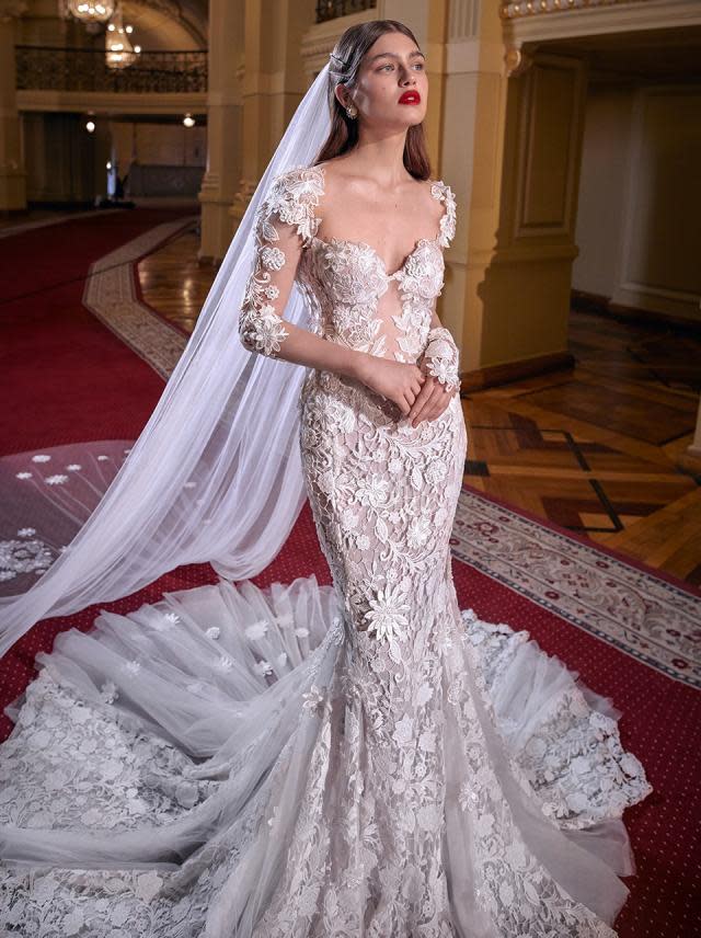 以色列頂級婚紗品牌Galia Lahav 的<span>透膚材質婚紗</span>