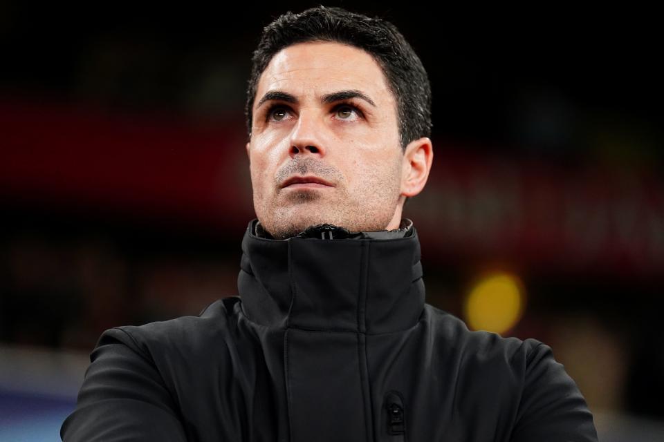 Arsenal manager Mikel Arteta (PA Wire)
