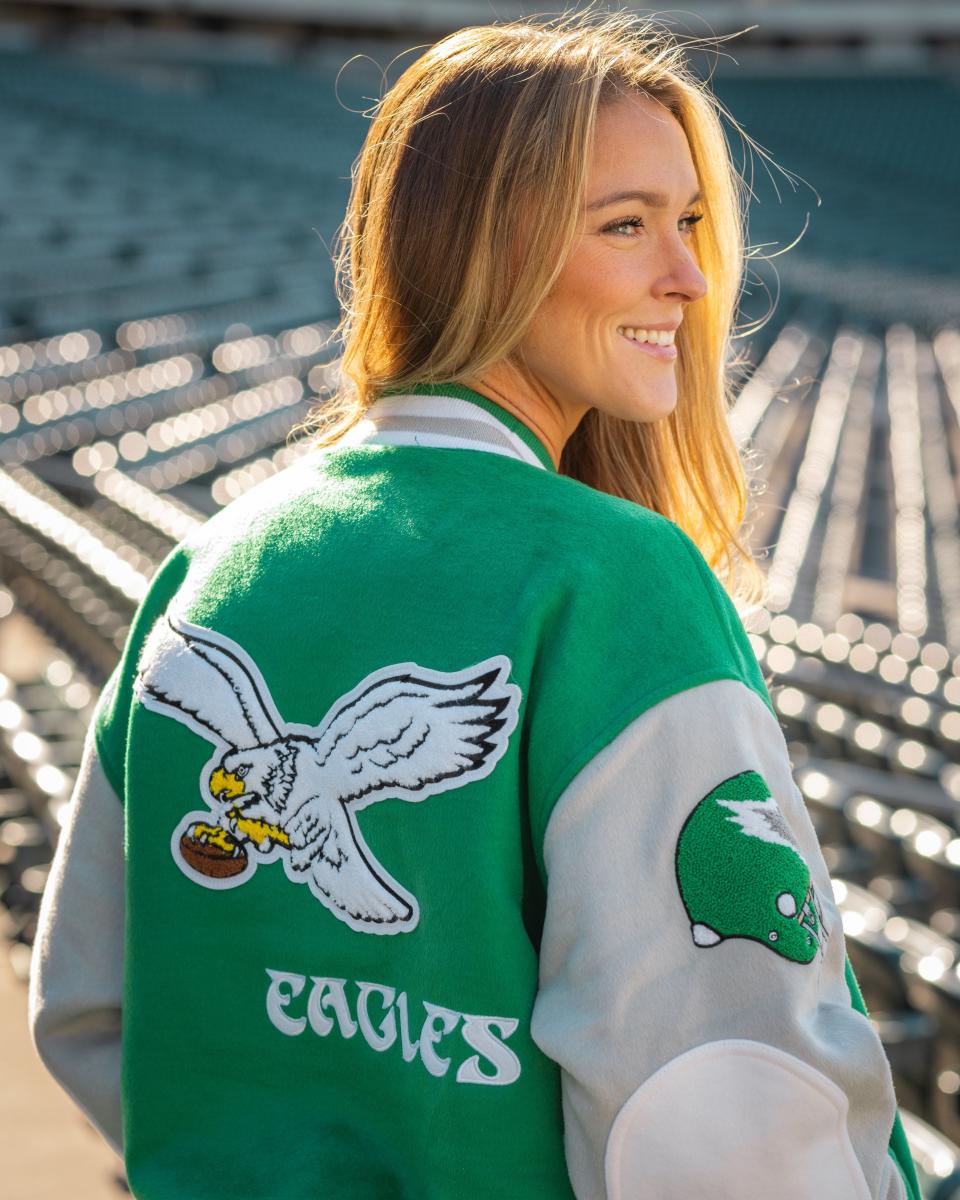 The Philadelphia Eagles announced the team will begin selling the 1990s kelly green letterman jacket.