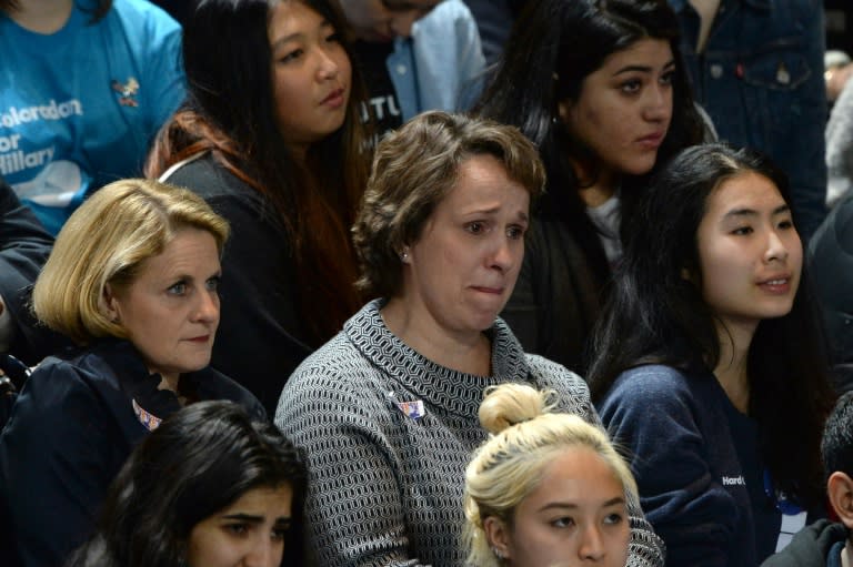 Many Democrats said they were nervous as they arrived at Hillary Clinton's event in New York, but no one was expecting such a violent slap in the face