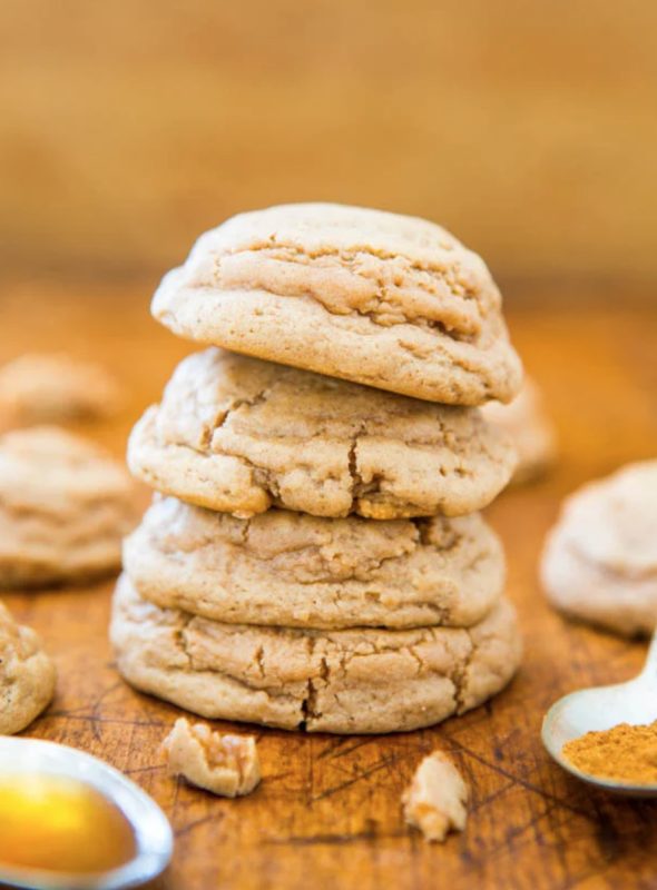 <p>Averie Cooks</p><p>These pumpkin spice cookies are made without pumpkin puree but are full of flavor thanks to the pumpkin pie spice! These are so soft and fluffy! </p><p><strong>Get the recipe: <em><a href="https://www.averiecooks.com/soft-and-puffy-pumpkin-spice-honey-cookies/" rel="nofollow noopener" target="_blank" data-ylk="slk:Pumpkin Spice Cookies;elm:context_link;itc:0;sec:content-canvas" class="link rapid-noclick-resp">Pumpkin Spice Cookies</a></em></strong></p>