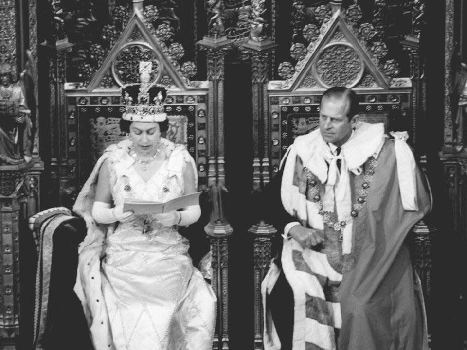 Queen Elizabeth II reads speech in House of Lords