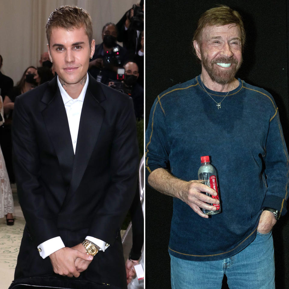 Justin Bieber and Chuck Norris