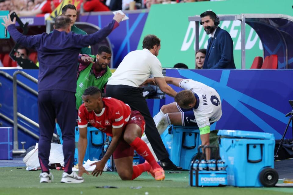 Kane was subbed following a fall (Getty Images)