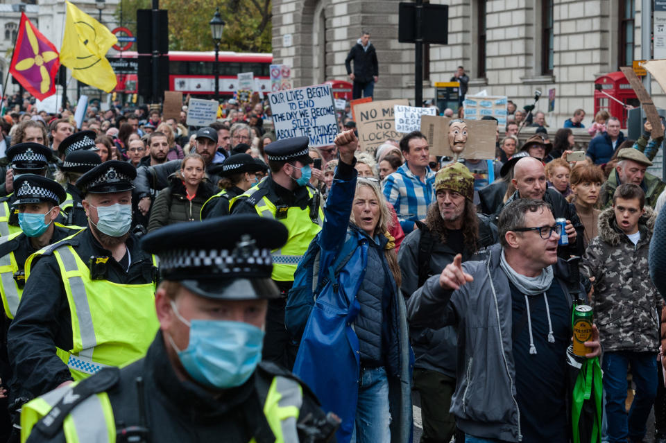 Protest Against Coronavirus Restrictions In London