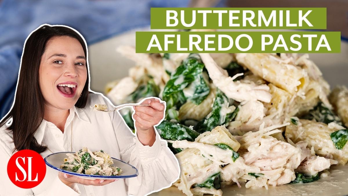 How to Make Buttermilk Alfredo Chicken Spinach Pasta