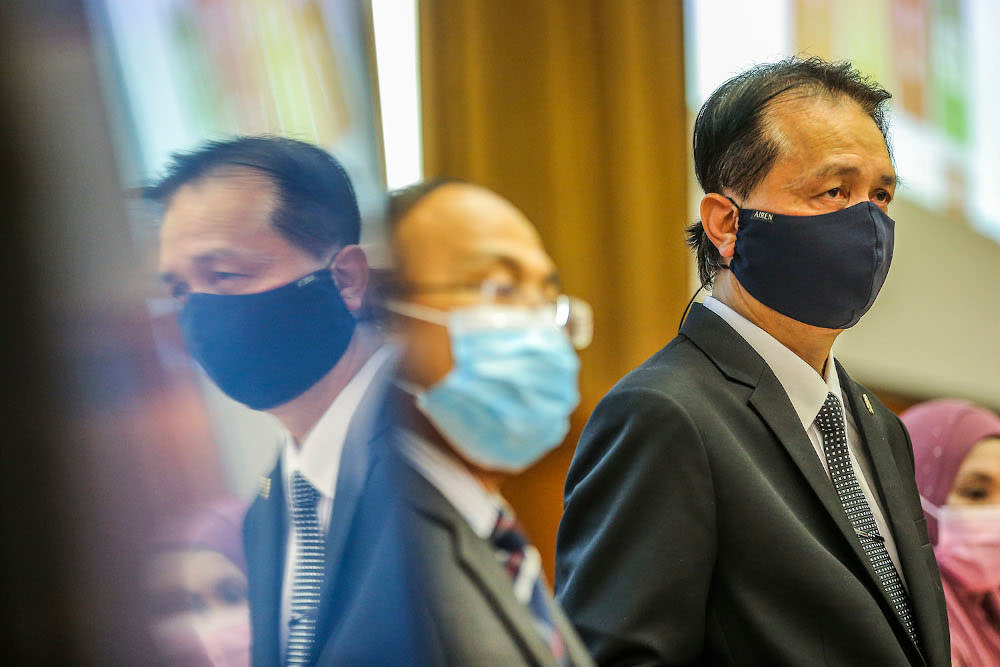 Health Director-General Tan Sri Dr Noor Hisham speaking during the Covid-19 press conference at the Ministry of Health October 19, 2020. — Picture by Hari Anggara