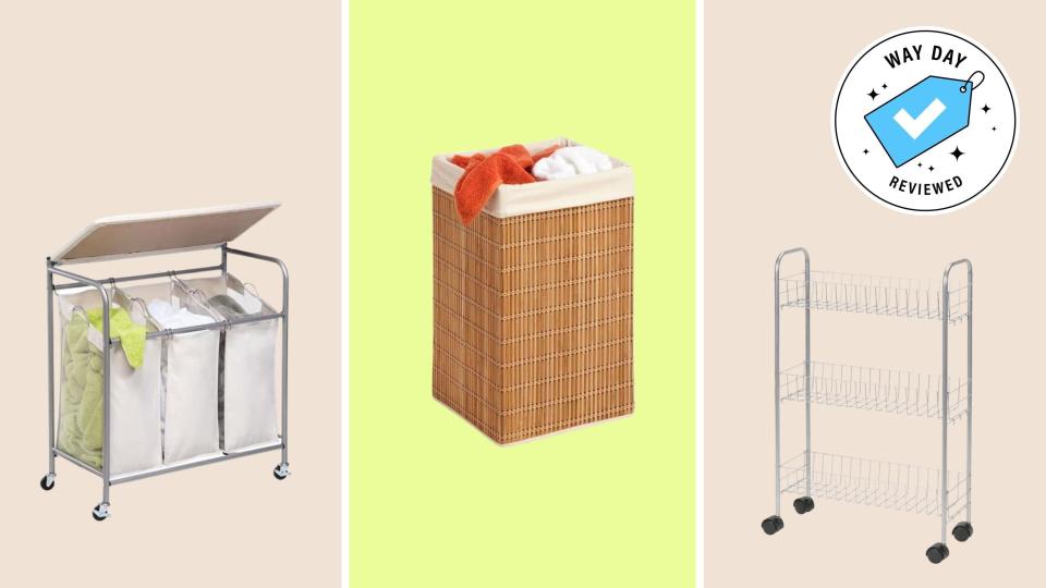Dirty clothes won't look so bad anymore—save big on hampers and other laundry storage.