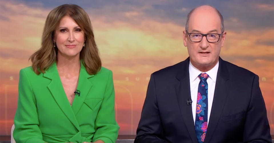 Natalie Barr and David Koch on the Sunrise couch