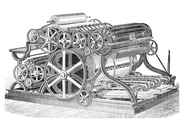 <p>Alamy Stock Photo</p> William Bullock's Rotary Press