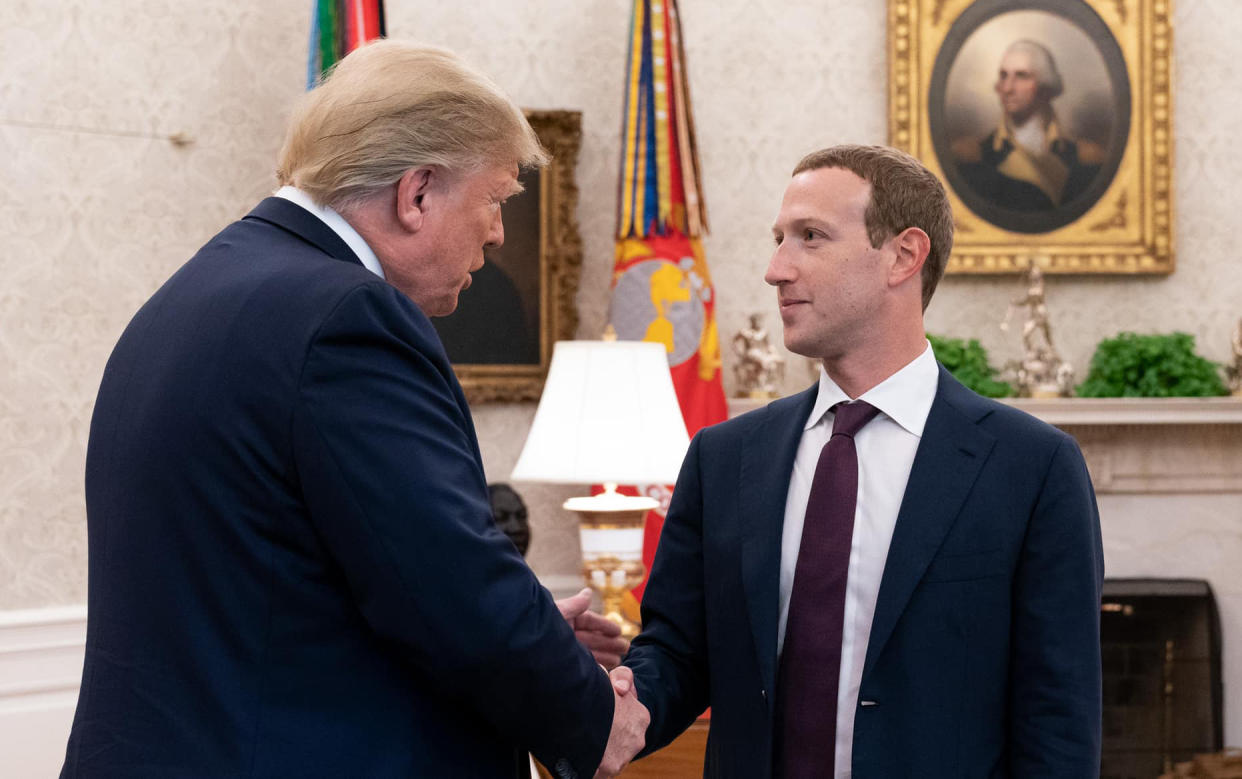 President Donald Trump meets with Facebook CEO Mark Zuckerberg in the Oval Office on September 19, 2019. (Photo:The White House via @DonaldTump Facebook)