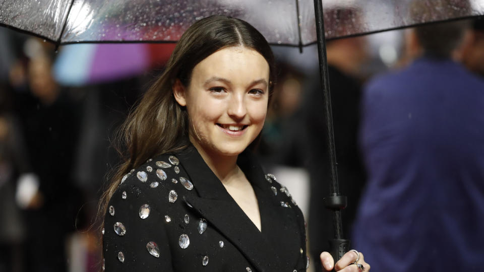 Bella Ramsey on the red carpet at the European premiere for 'Judy' on September 30, 2019.