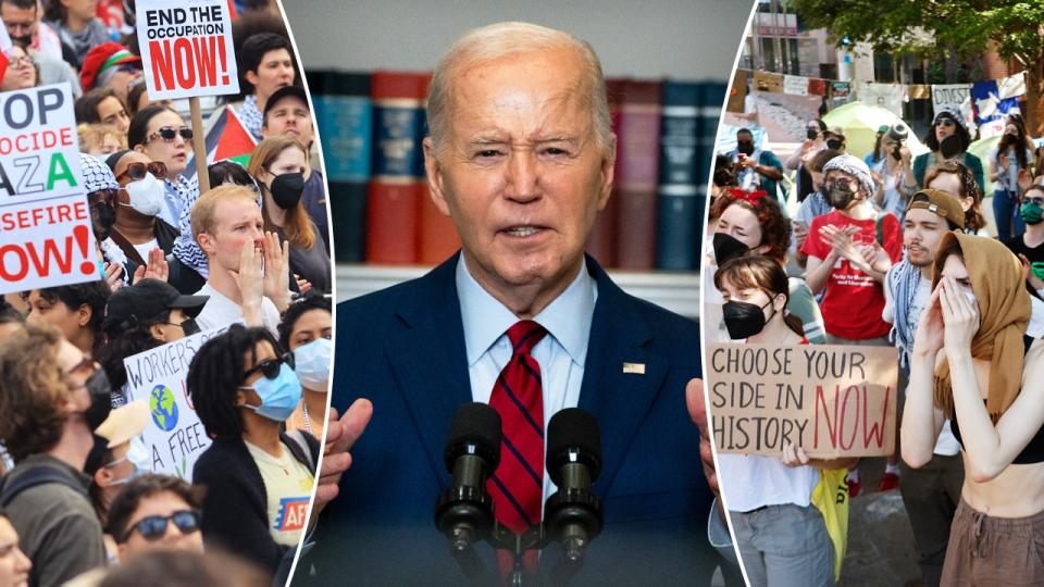 President Biden, anti-Israel protests