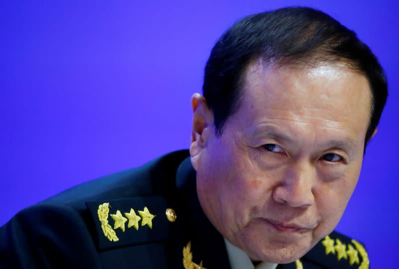 FILE PHOTO: Chinese Defense Minister Wei Fenghe attends the IISS Shangri-la Dialogue in Singapore