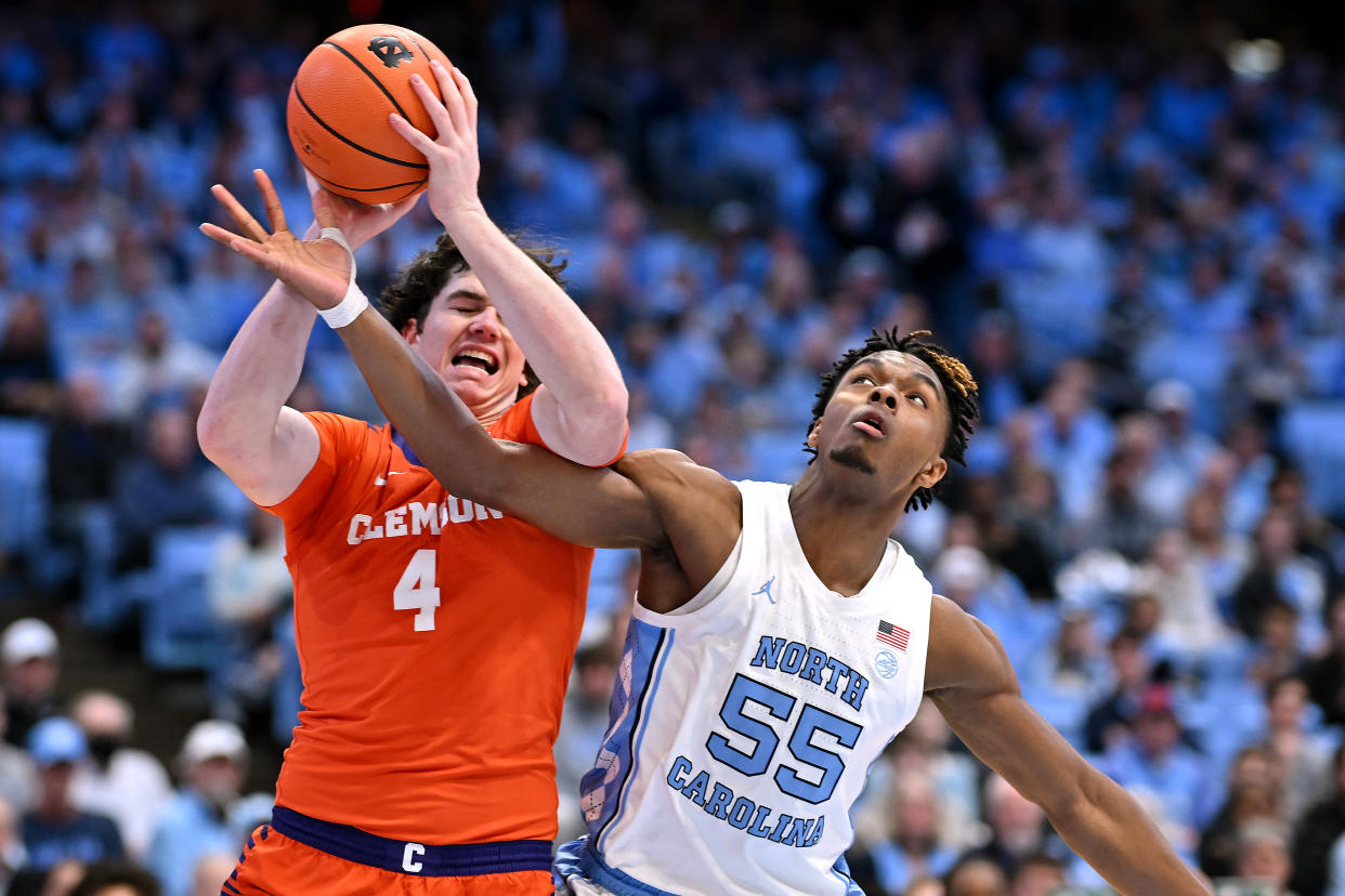 Ian Schieffelin, left, and the Tigers secured a rare win over North Carolina in Chapel Hill. (Photo by Grant Halverson/Getty Images)