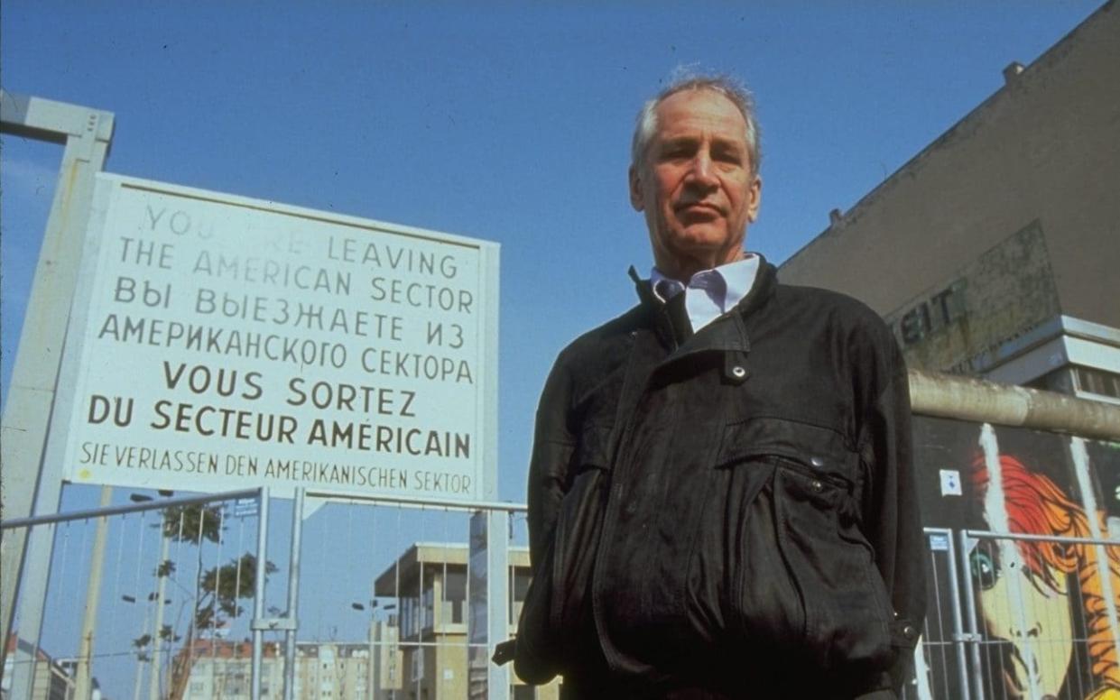 Markus Wolf at Checkpoint Charlie in Berlin