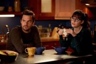 <p>Very few TV characters, besides Kimmy Schmidt, can maintain an upbeat attitude when life is falling apart around them, but <em>New Girl</em>'s Jess Day (Zooey Deschanel) is one exception. After her boyfriend breaks up with her, the quirky and slightly offbeat Jess moves into an apartment with three single guys. Jess quickly forms a bond with the witty Nick, people-pleaser Schmidt, and hilarious Winston, despite their noticeable differences. It's the perfect diversion from your own relationship problems. </p><p><a class="link " href="https://www.amazon.com/Pilot/dp/B005JR4K28/?tag=syn-yahoo-20&ascsubtag=%5Bartid%7C10063.g.37608731%5Bsrc%7Cyahoo-us" rel="nofollow noopener" target="_blank" data-ylk="slk:Watch Now;elm:context_link;itc:0;sec:content-canvas">Watch Now</a></p>