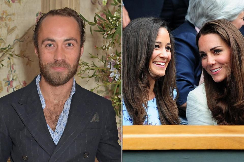 James Middleton attends the launch of the George Charitable Dogs Committee; The Duchess of Cambridge and Pippa Middleton (left) in the Royal Box during day thirteen of the 2012 Wimbledon Championships
