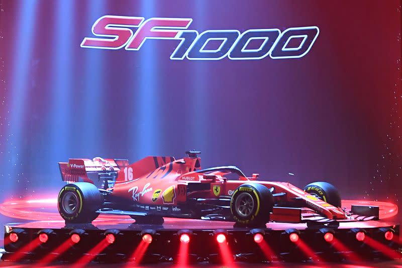 New Formula One race car presentation at the Romolo Valli Municipal Theatre in Reggio Emilia