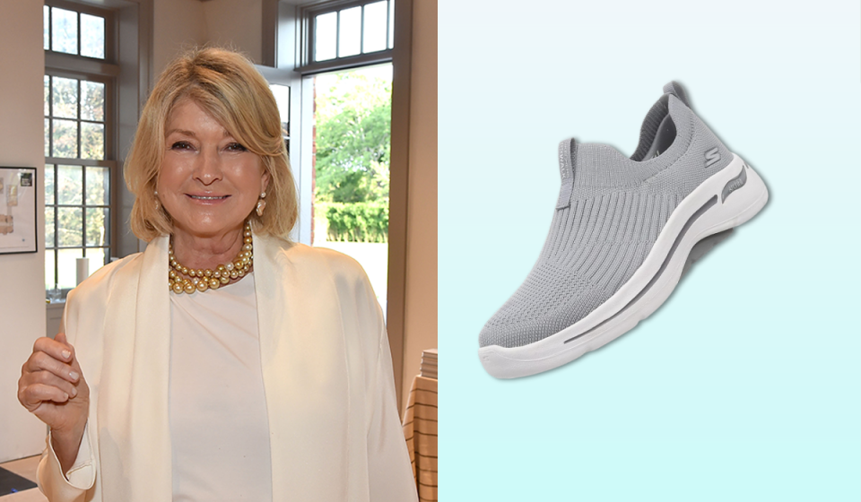 Martha is into these slip-on Skechers, and you can be too for just $54 (down from $80). (Getty/Amazon)