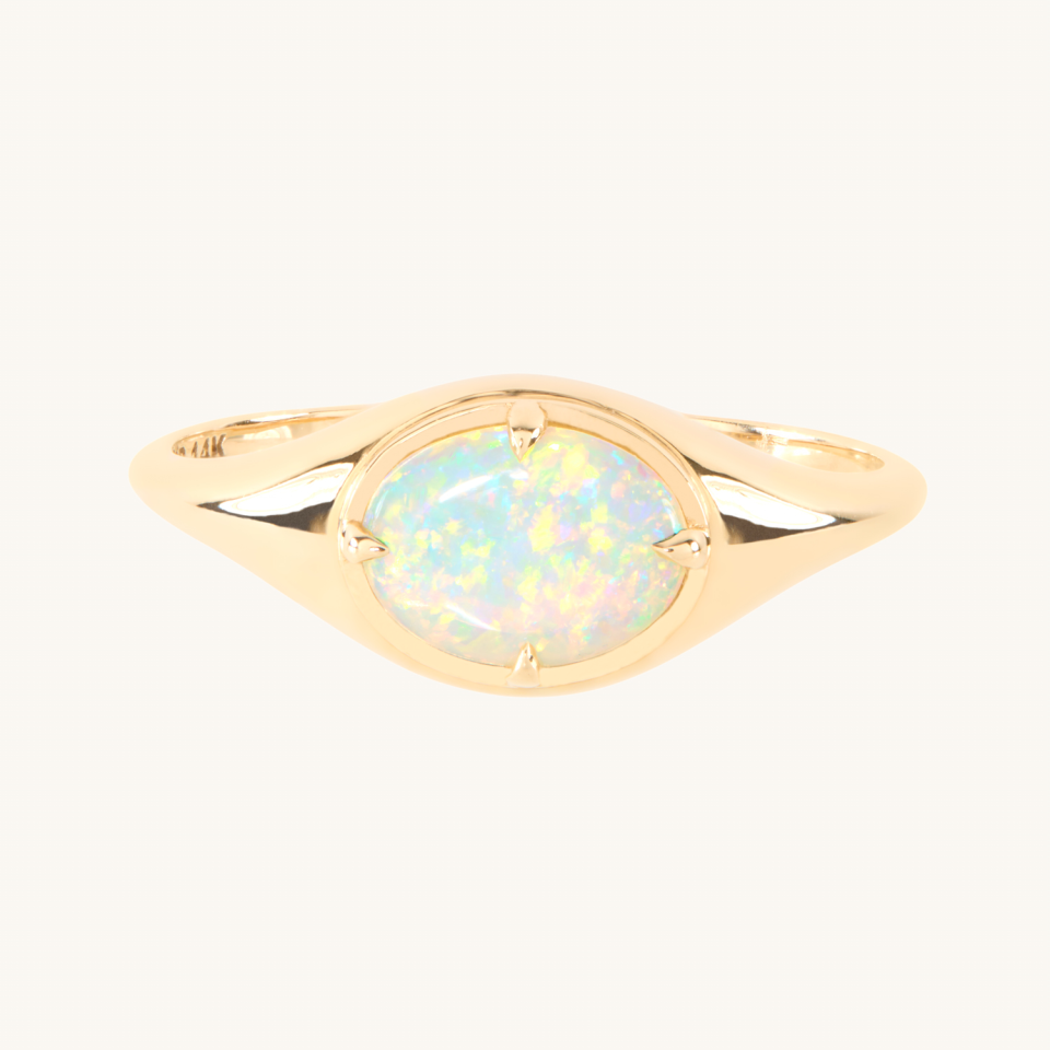 3. Companion Opal Signet Ring