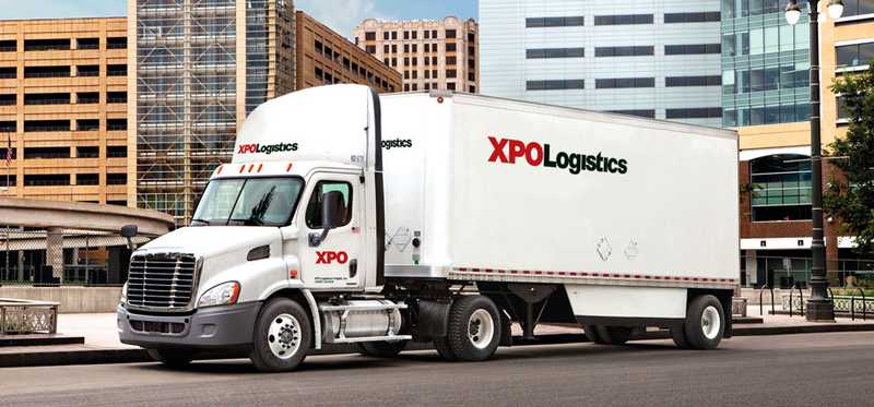 An XPO Logistics semi truck.