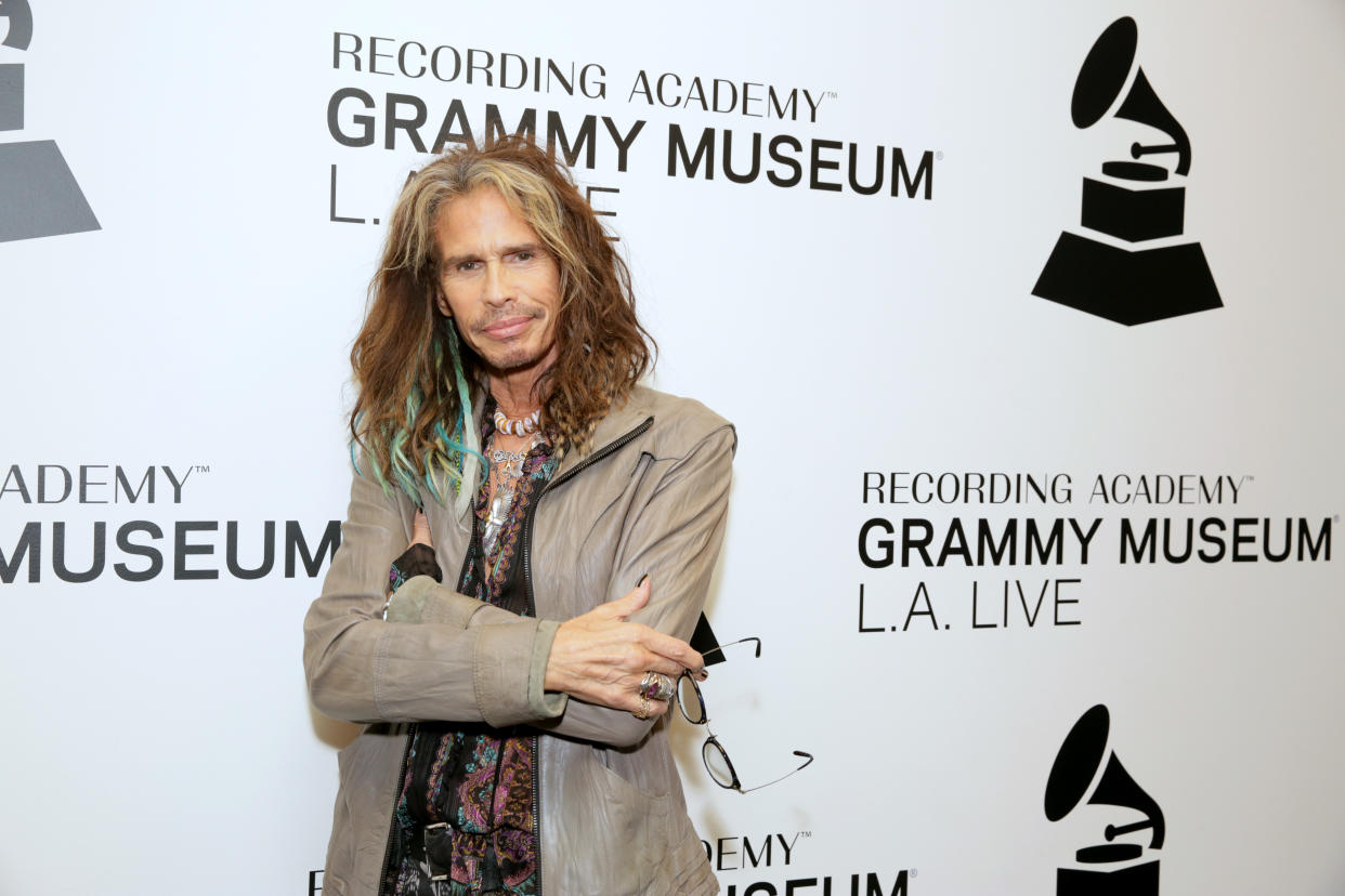 Steven Tyler talks about overcoming his addiction. The Aerosmith frontman is on his “fourth run” of sobriety — nine years and counting. (Photo: Rebecca Sapp/WireImage)