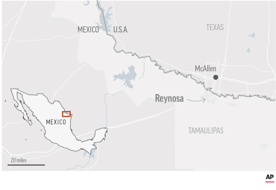 Law enforcement officials say gunmen aboard a number of vehicles have staged attacks in several neighborhoods in the Mexican border city of Reynosa.