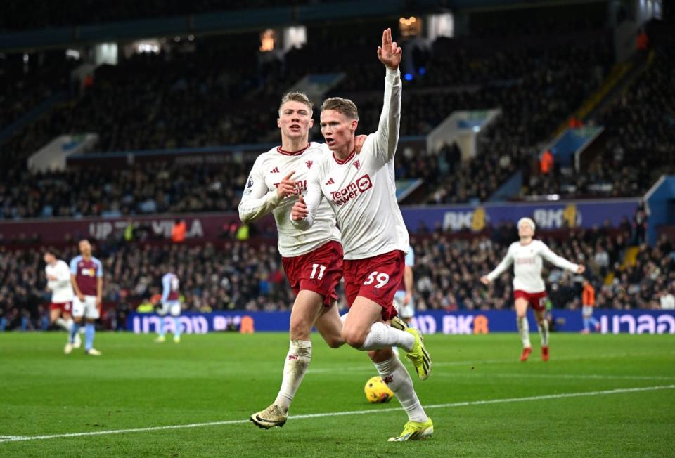 Late show: McTominay scored the winner at Villa Park (Getty Images)