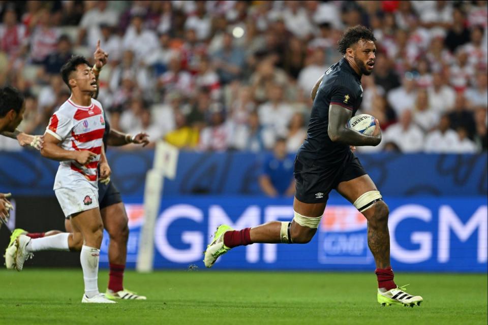 Courtney Lawes took advantage of Joe Marler’s inadvertent headed assist  (Getty)