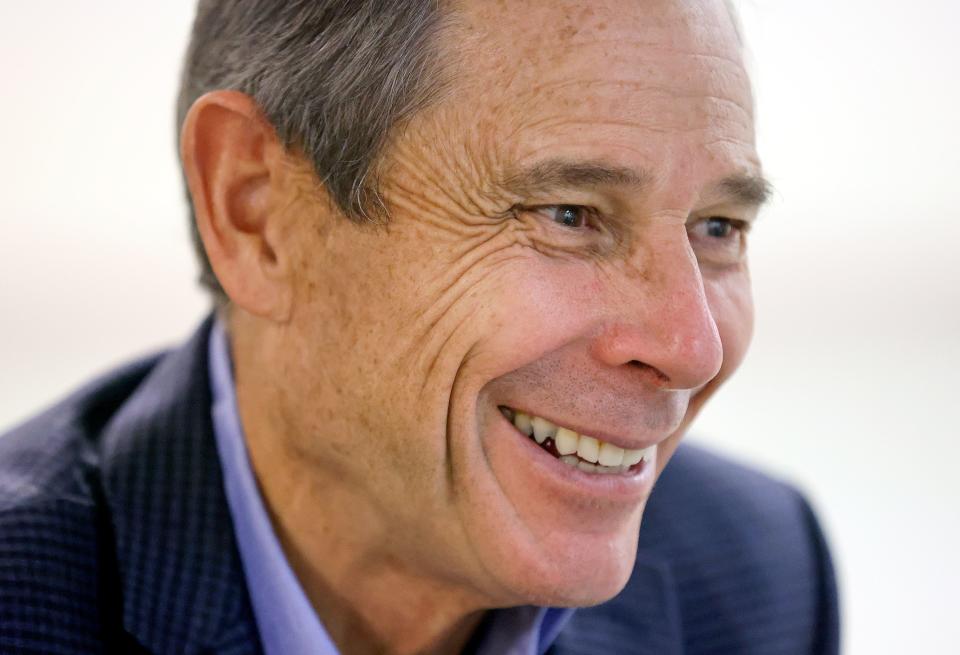 Rep. John Curtis, R-Utah, talks to constituents at Holladay City Hall in Holladay on Tuesday, Nov. 21, 2023. | Kristin Murphy, Deseret News