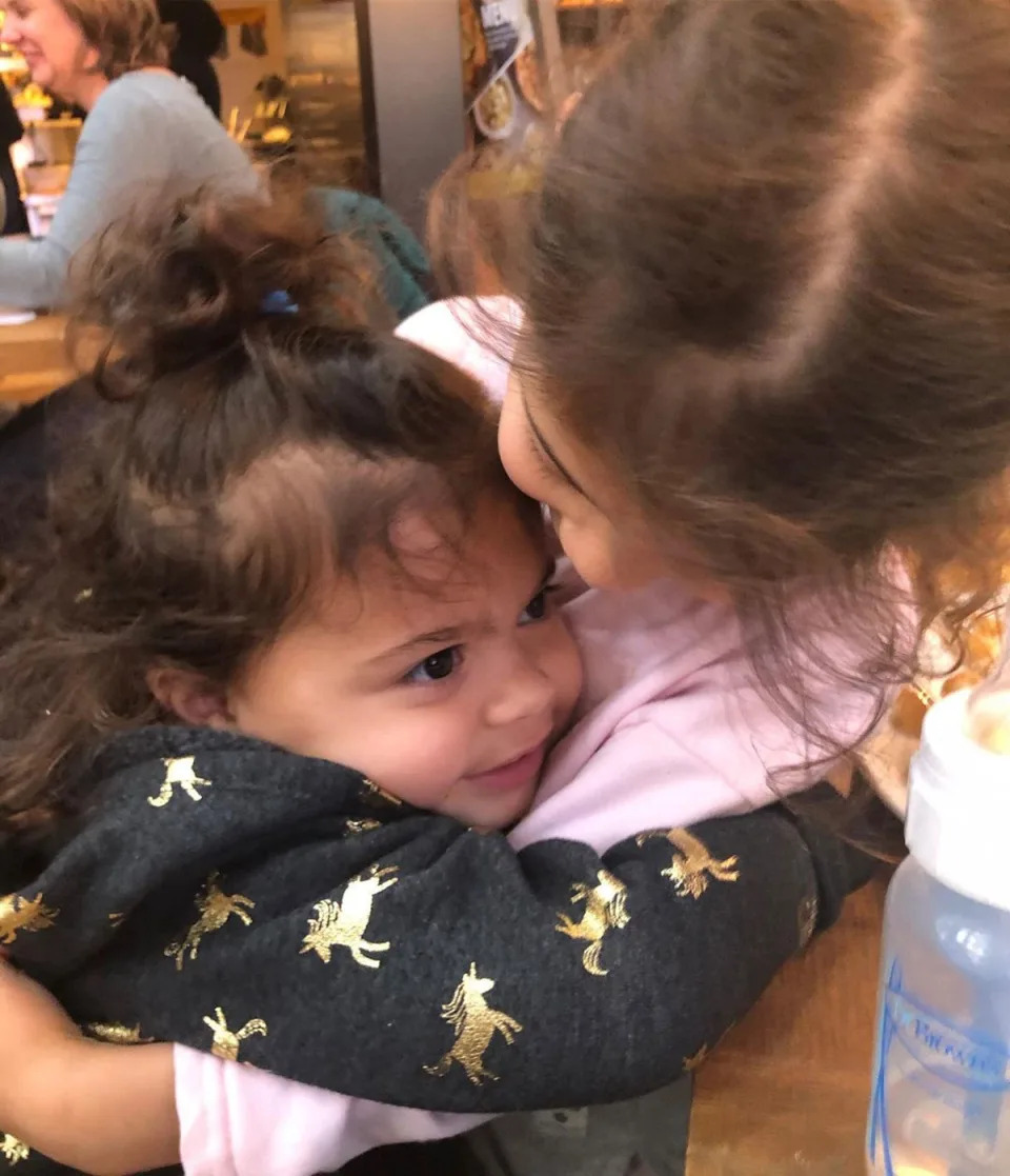 There's nothing like the Ƅond Ƅetween sisters! Hashian captured her two little girls in a sweet hug in March 2020.